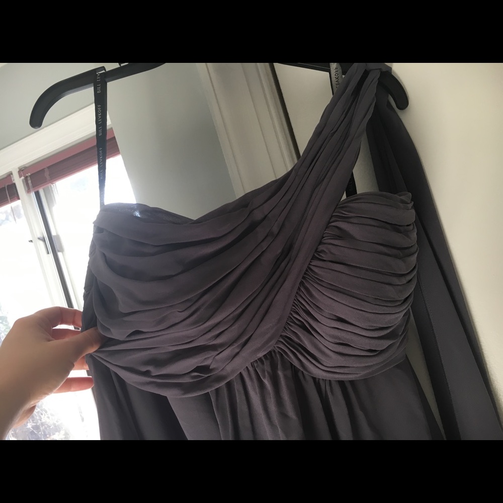 Bill Levkoff grey dress like new size 12 - Picture 2 of 3
